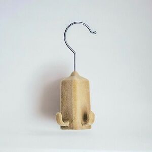 Four Hook Velvet Accessory Hanger Small Fabric Closet Organizer Tan for Tie Belt